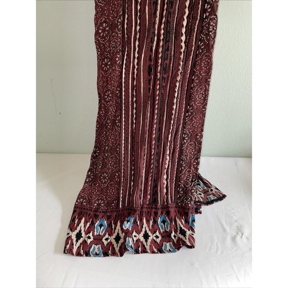 Boho Aztec‎ Tank Midi Dress Embroidery Side Slits Sz Small boho festival - Picture 4 of 8